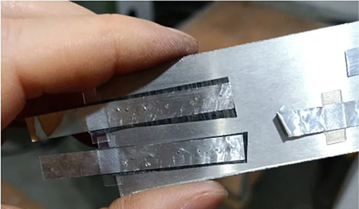 Laser spot welding of power lithium battery ear 2 Laser spot welding of power lithium battery ear 2